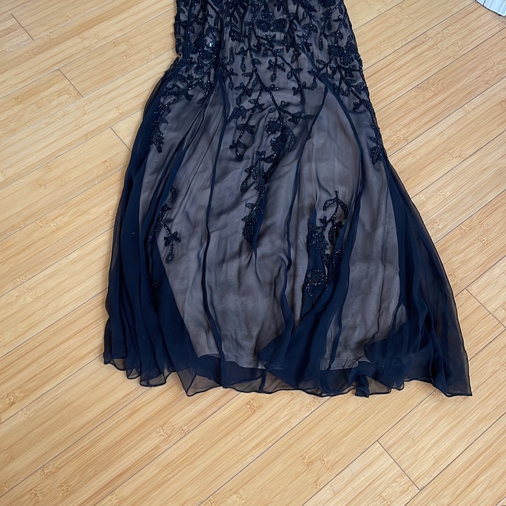 Evening Women Wedding Guest gown Dress Maxi Sequence Black Size Small - Picture 8 of 11